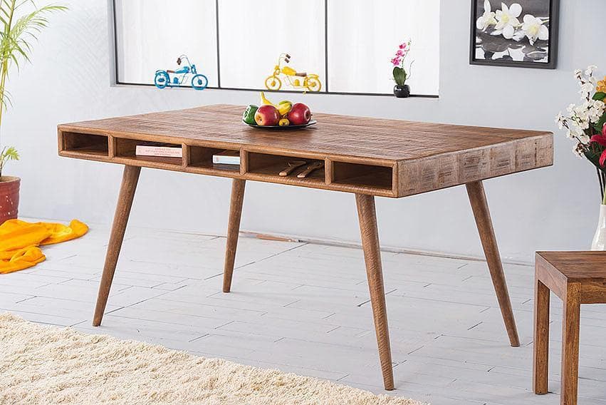 Solid Wood Country Eva Dining Table by Saraf Furniture