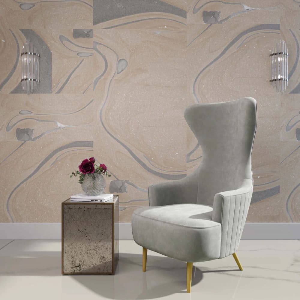 Tufted Wingback Chair in Chennai – Grey Designer Living Room Chair | Furnhands by Furnhands