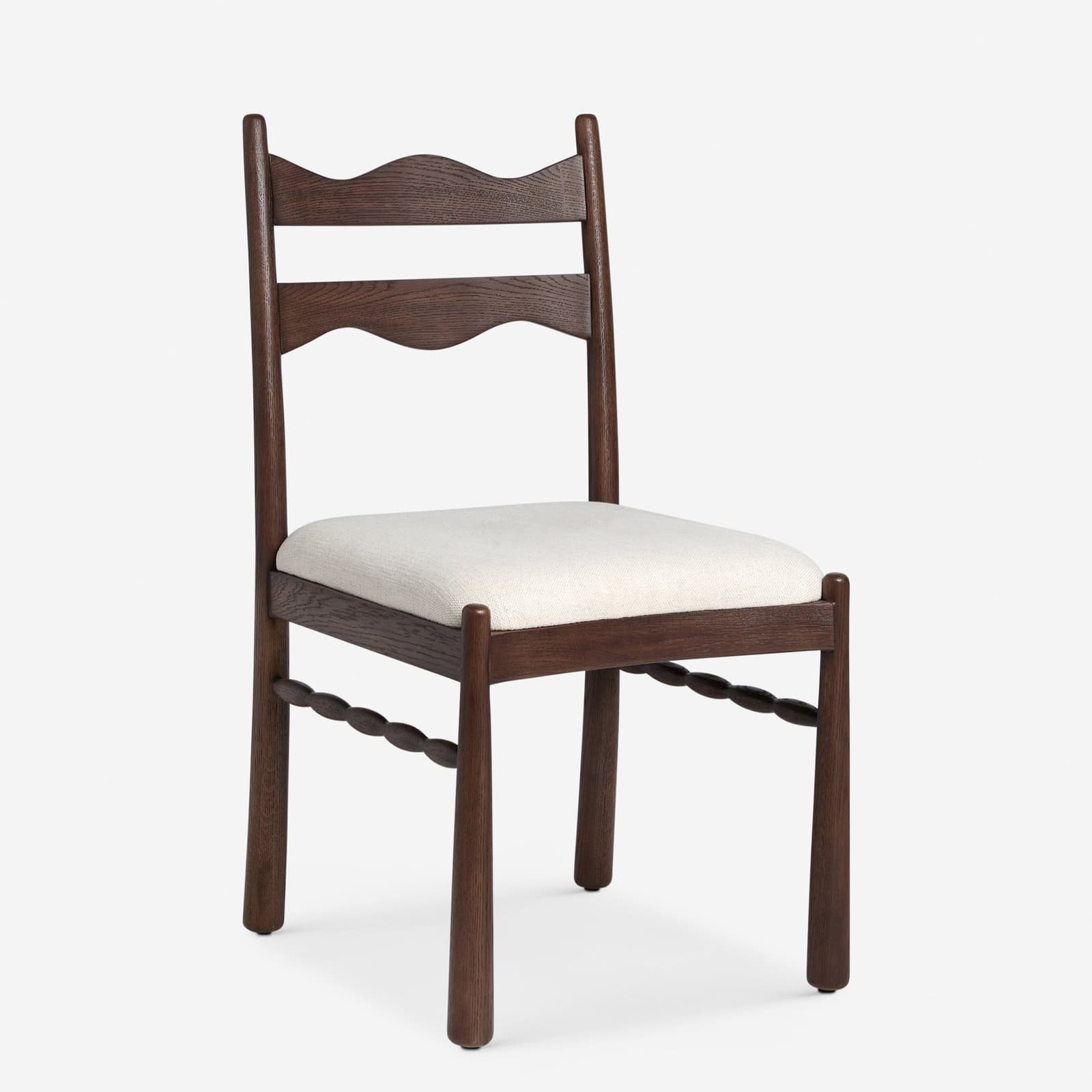 Laoshi Wooden Dining Chair | Modern Solid Wood Dining Chair for Home by The Leaf Craft