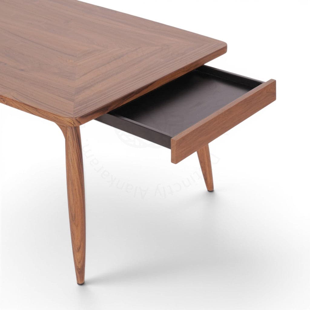 Vibhu - Teakwood Dining Table With Drawers by Alankaram