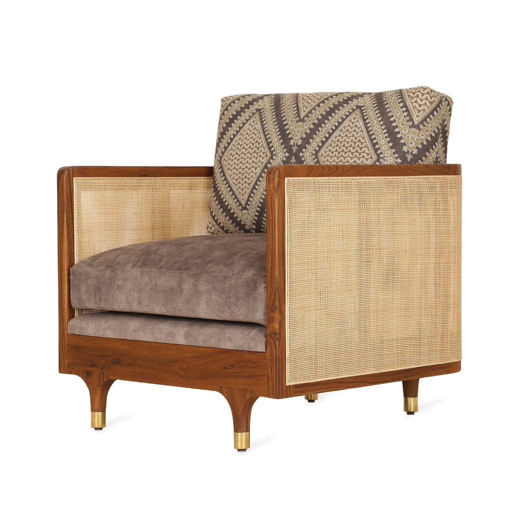 Luk - Teak Club/Sofa Chair by Alankaram