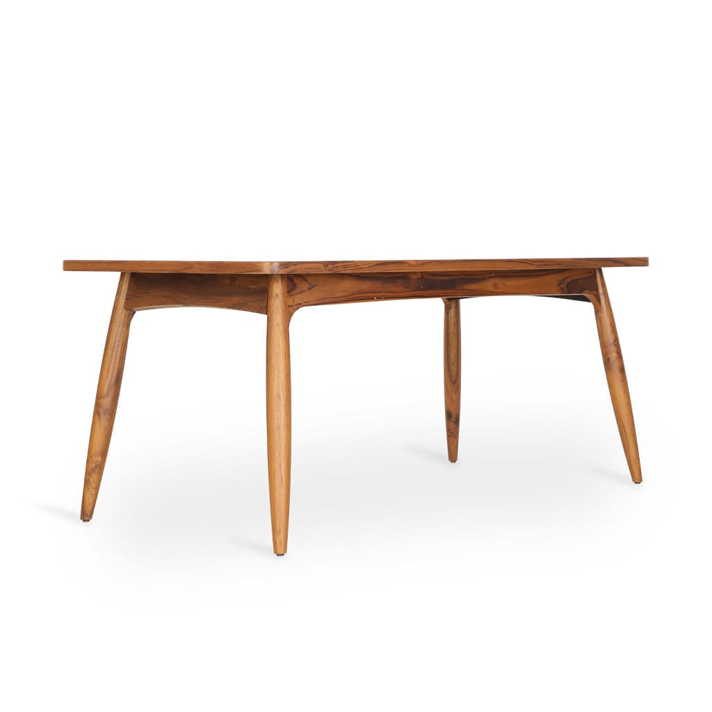 Vibhu - Teakwood Dining Table without drawers by Alankaram