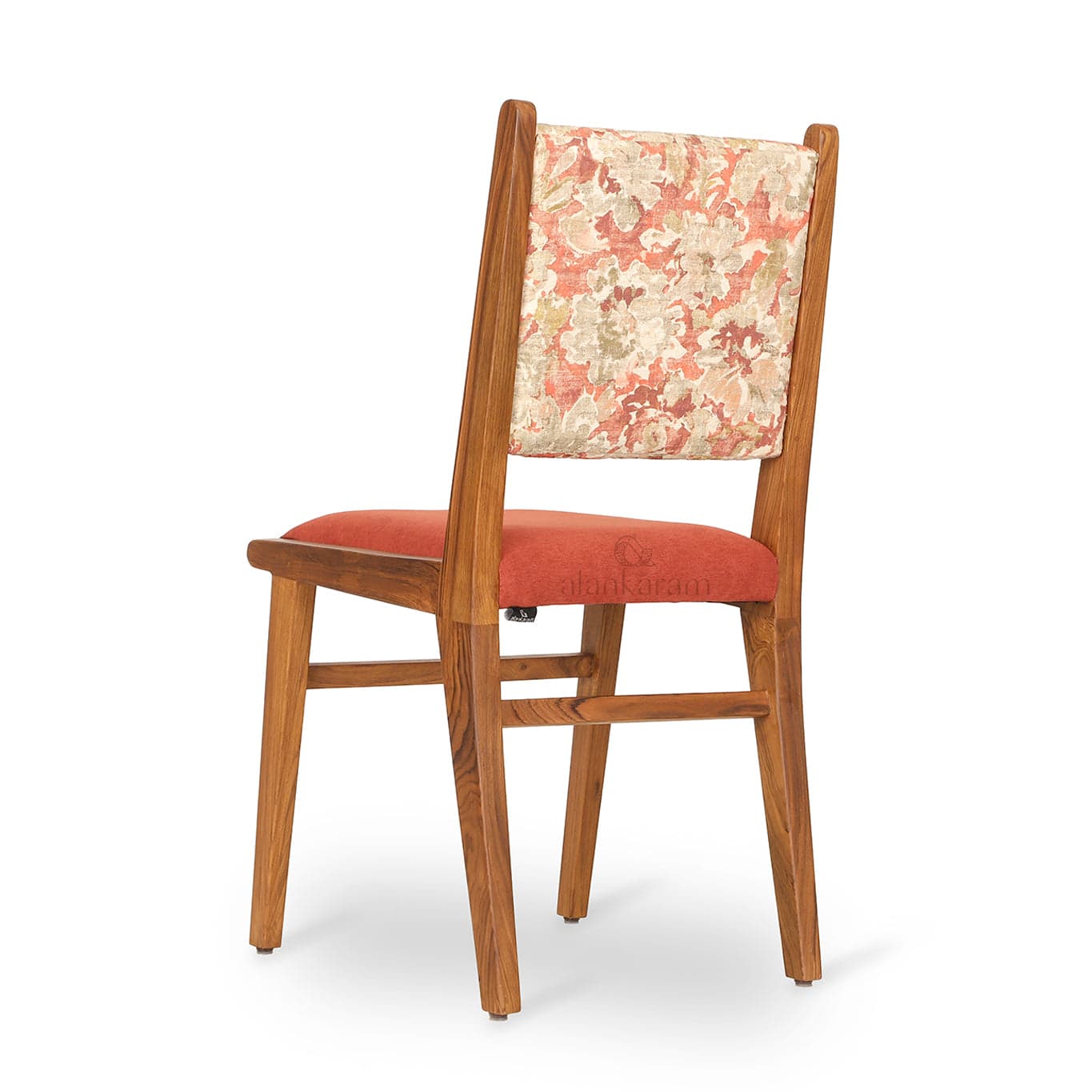 Asandi - Teak Dining Chair, Dual Tone Full Upholstered by Alankaram