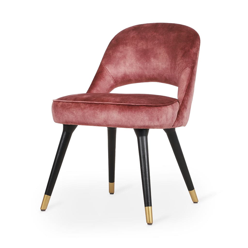Kiero -Ash/Oak/Beech Dining Chair, Stained, Gold Accentuation by Alankaram