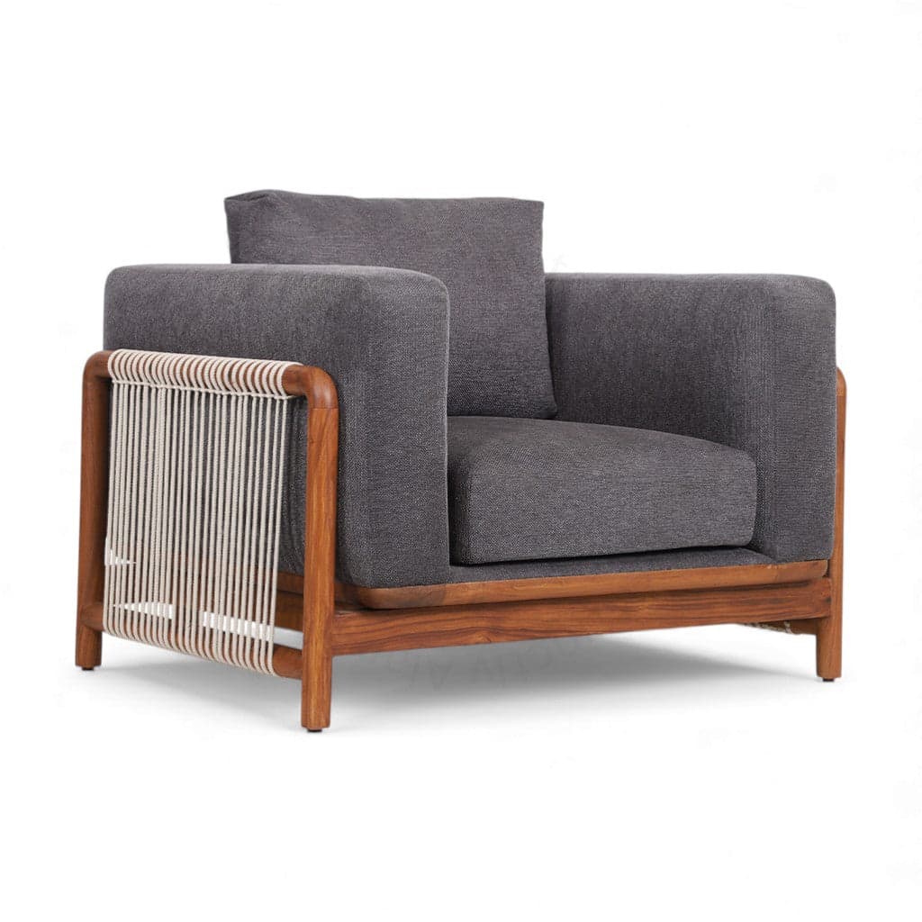 Kaha - Teak Club/Sofa Chair 5 by Alankaram