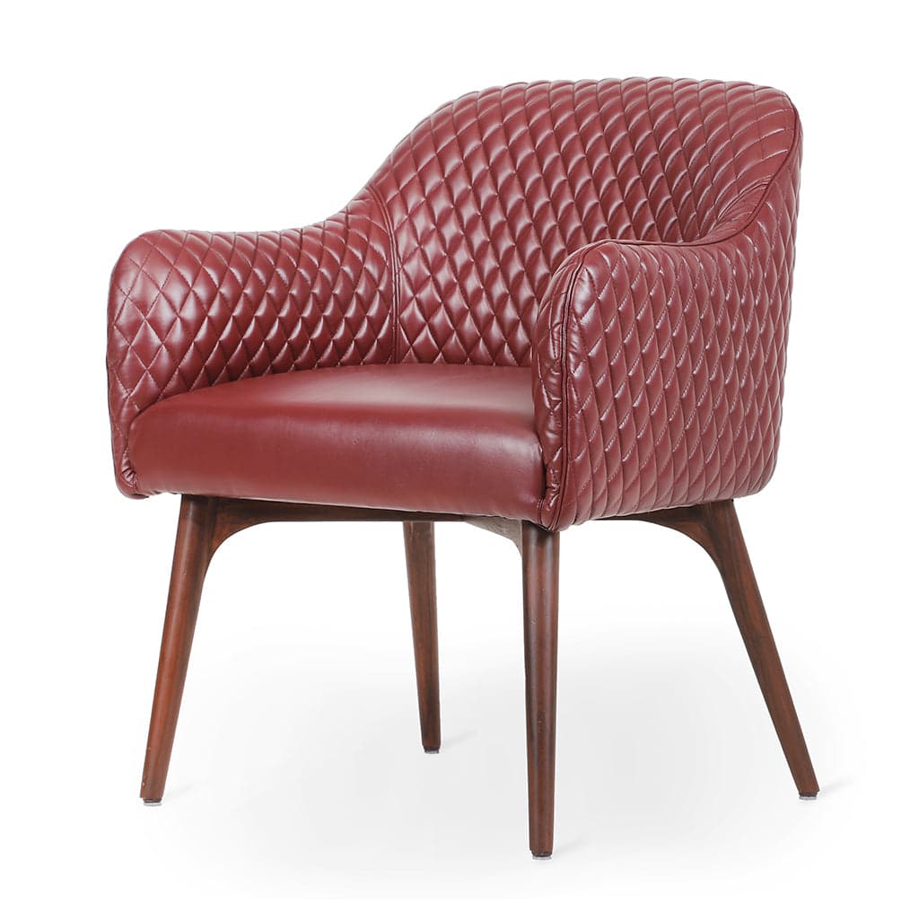 Aavaha - Teak Legs Dining Chair, Stained by Alankaram