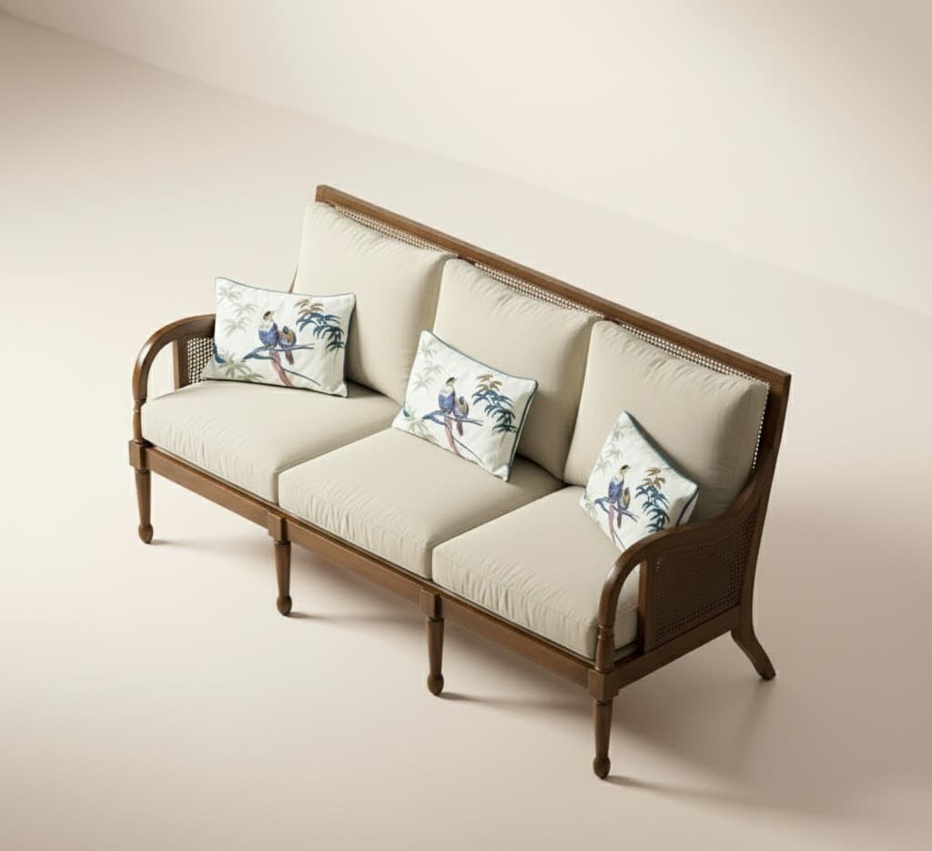 The Emani Three Seater (Natural Teak) by The Inside project
