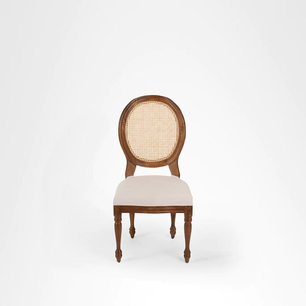 Chandigarh Cane Chair | Solid Wood Rattan Seating for Living, Dining & Bedroom | Honey Brown – Furnhands by Furnhands