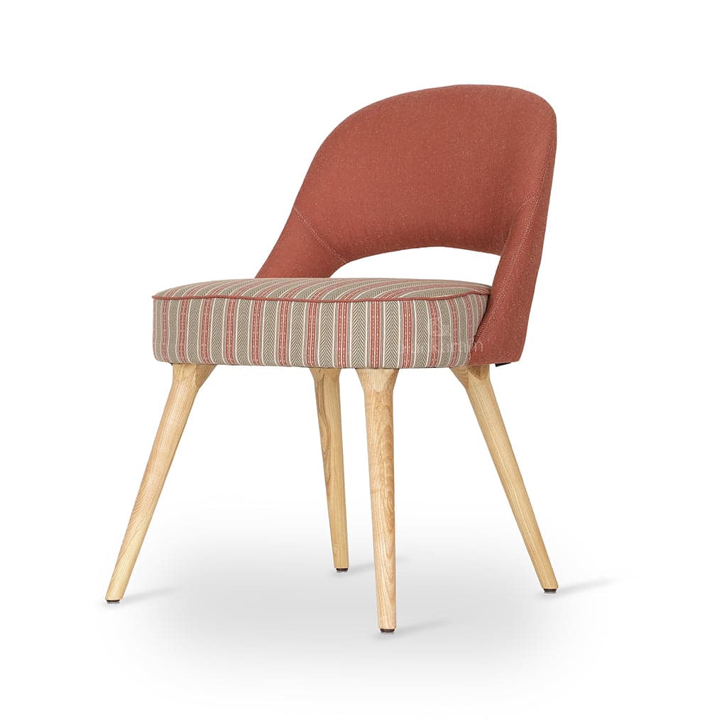 Kiero Wooden Dining Chair with Fabric Upholstery by Alankaram