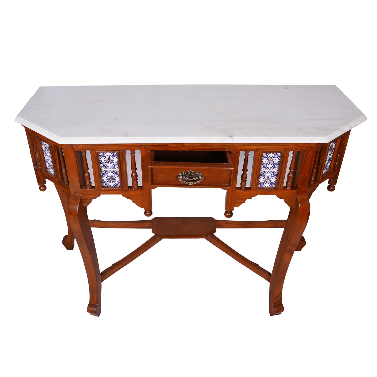 Regal Arc Teak Wood Console by The Artisania