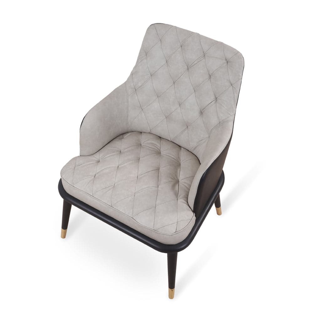 Doko - Ash/Oak/Beech Lounge Chair, Stained, Brass Accentuations by Alankaram