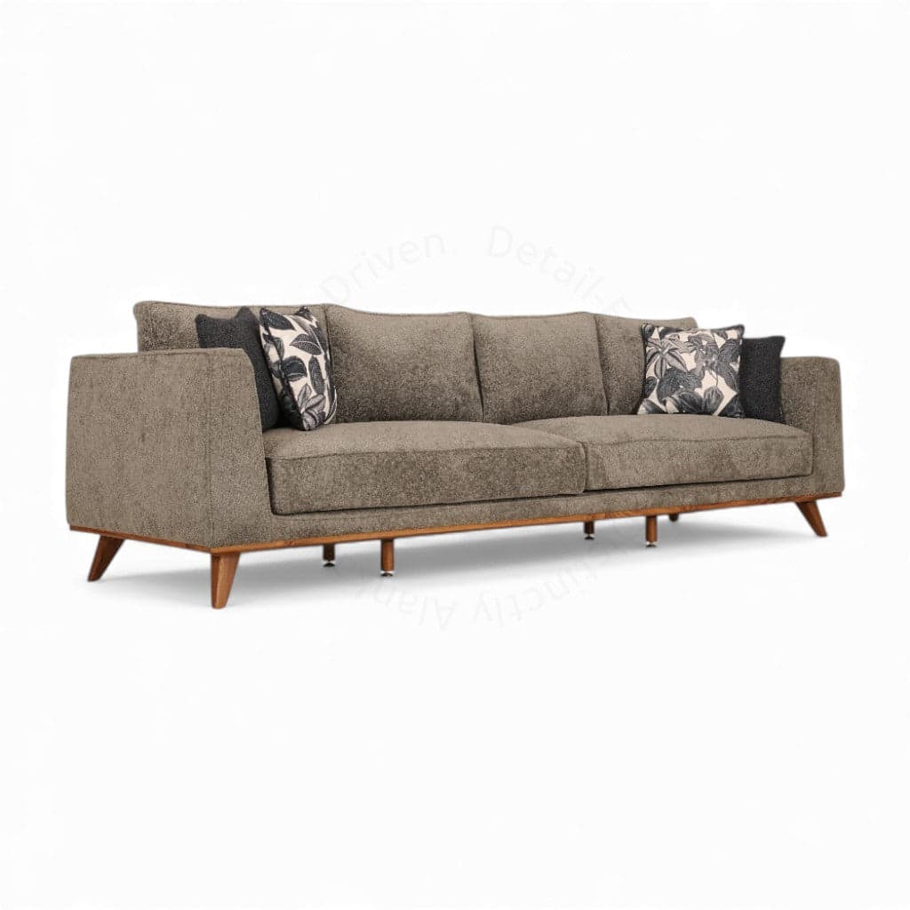 Mihla - Four Seater Teak Sofa by Alankaram