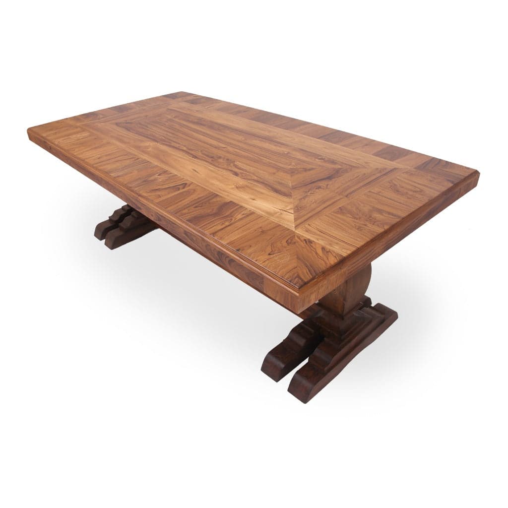 Prthu - Teakwood Dining Table with Elaborate Design by Alankaram