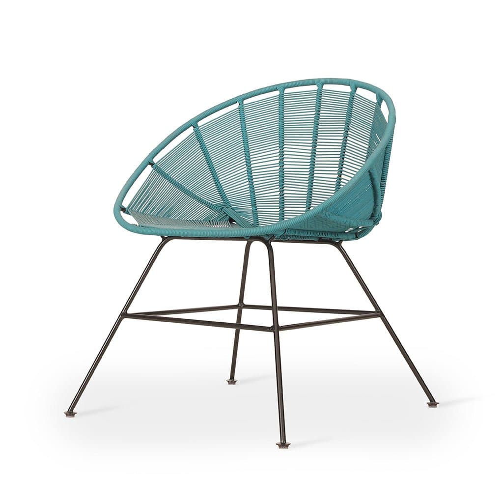 Orgu - Metal Dining Chair, Blue Threads by Alankaram