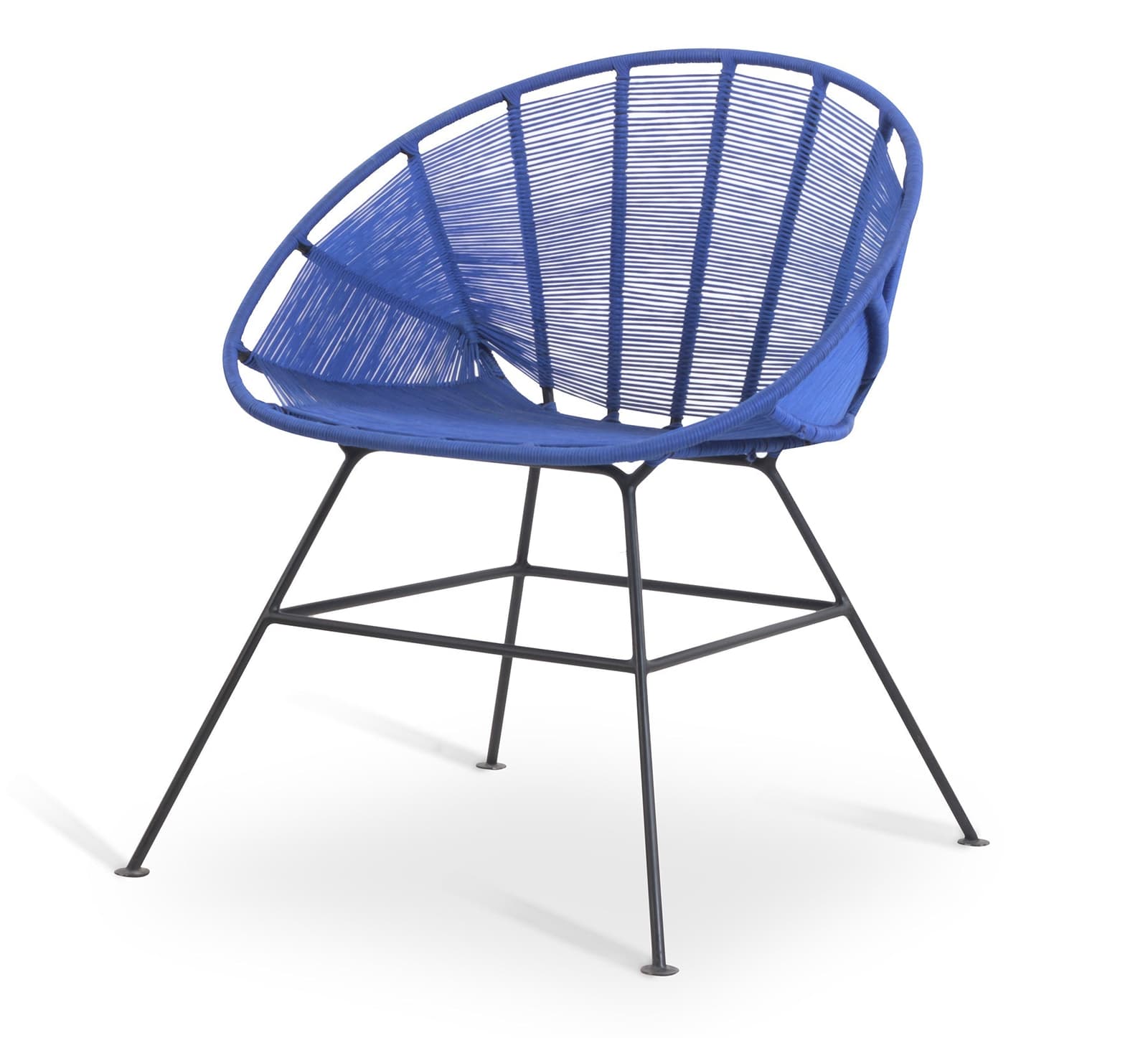 Orgu - Metal Dining Chair, Purple Color Threads by Alankaram