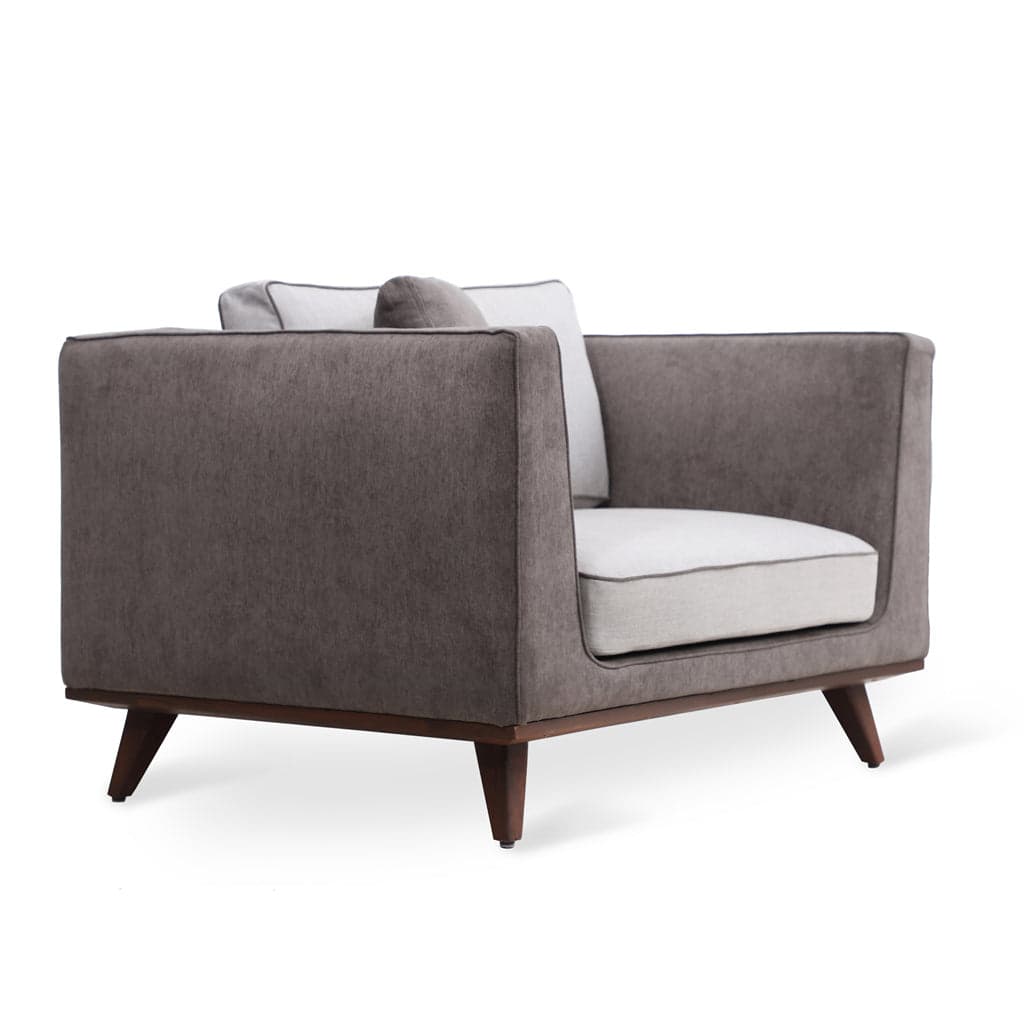 Mihla - Teak Club/Sofa Chair, Stained by Alankaram