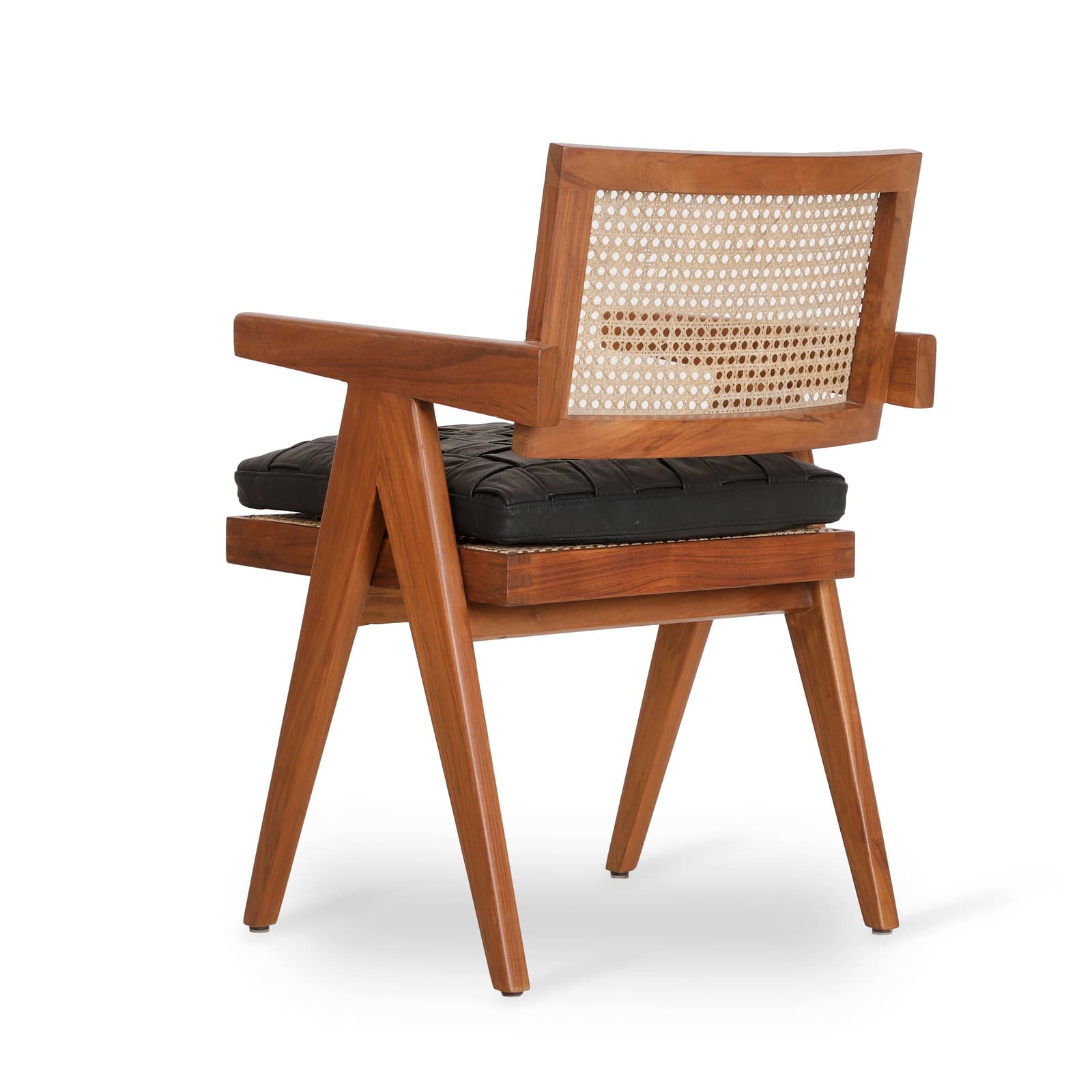 Jeanneret - Teak Dining Chair With Armrest by Alankaram