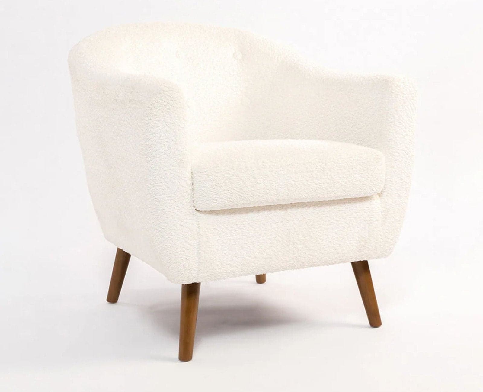 Felix Faux Chair – Modern Upholstered Dining Chair for Home & Café - (White) by Furniselan