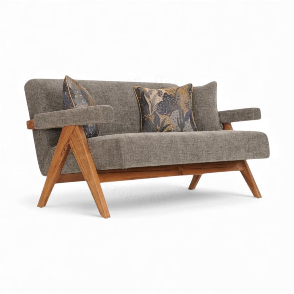 Jeanneret - Two Seater Teak Sofa 2 by Alankaram