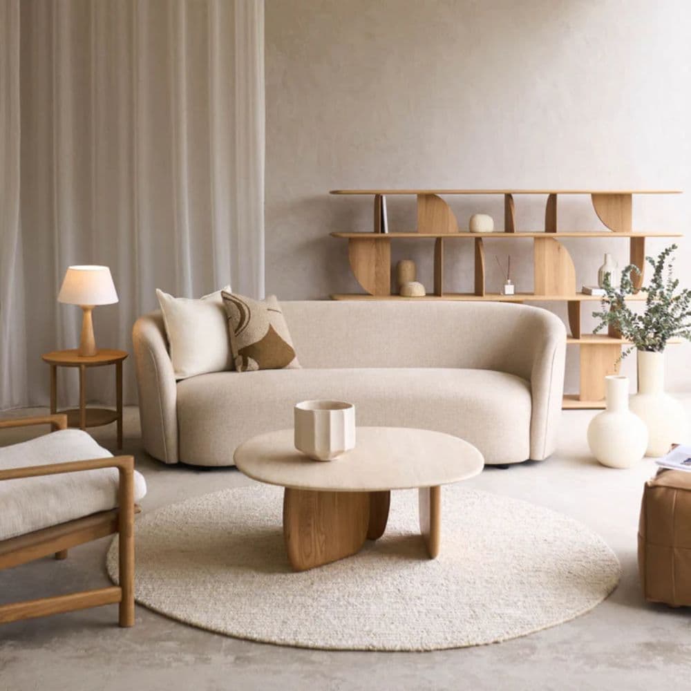 3 Seater Fabric Sofa for Living Room | Modern Upholstered Sofa by Furnhands by Furnhands