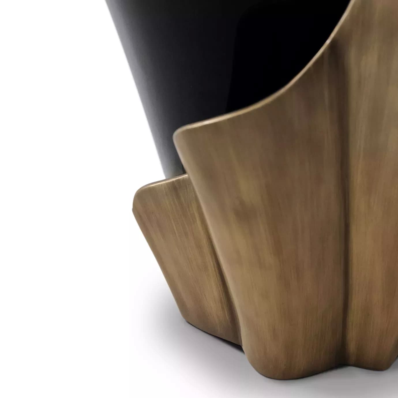 Yasmine Aged Gold Leaf Side Table by Koket
