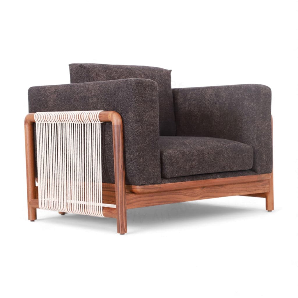 Kaha - Teak Club/Sofa Chair 4 by Alankaram