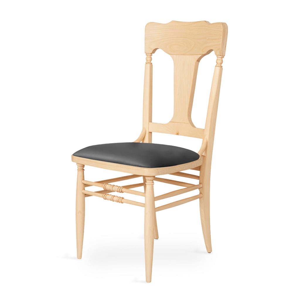 Kanso - Ash/Oak/Beech Dining Chair, Upholstered Seat by Alankaram