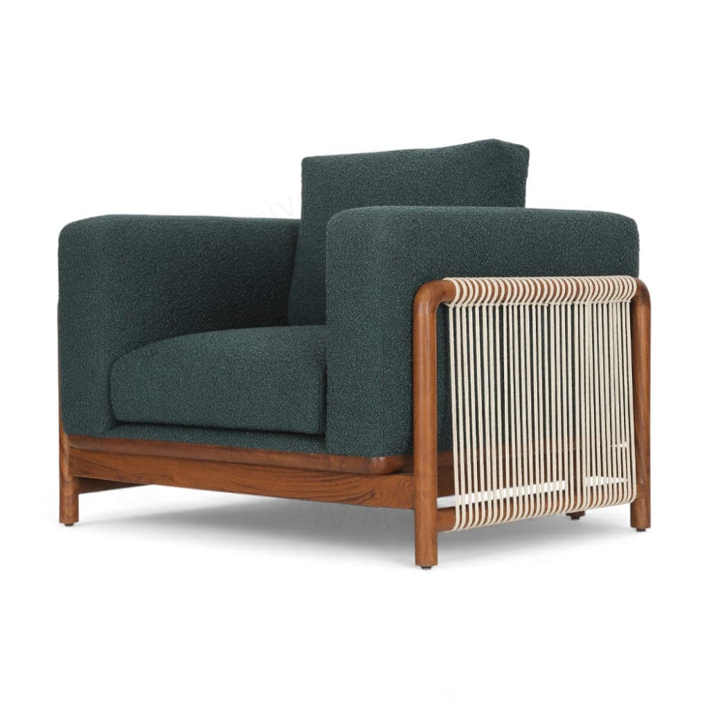 Kaha - Teak Club/Sofa Chair by Alankaram