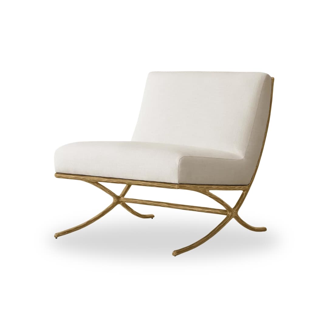 Faustina cross legged chair- Forged Brass by The Inside project