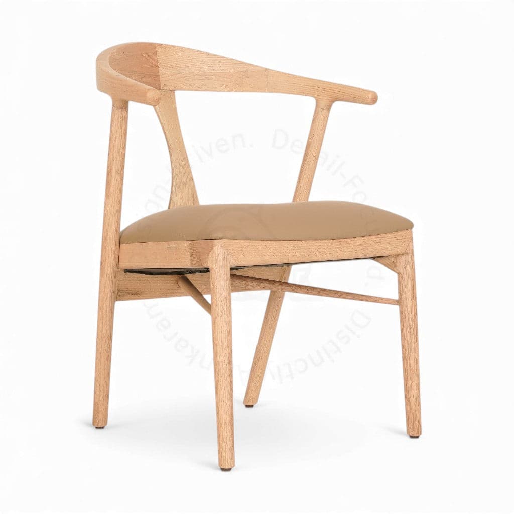 Ploot - Ash/Oak/Beech Dining Chair, Upholstered Seat 11 by Alankaram