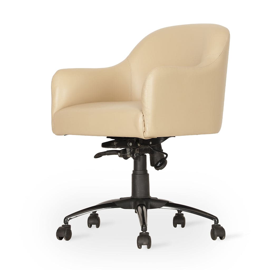 Aavaha - Metal Dining Chair, Castor Base with Swivel by Alankaram